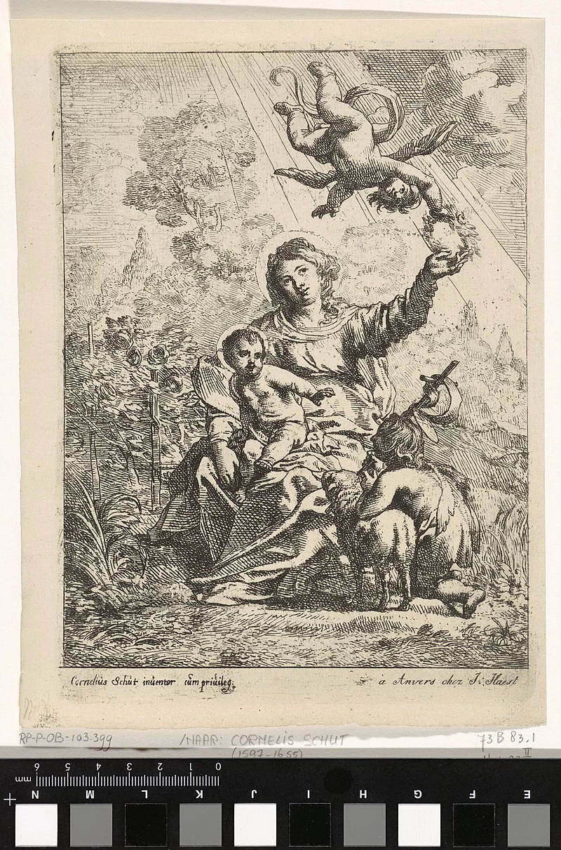 Incisione - Madonna col Bambino e Giovannino